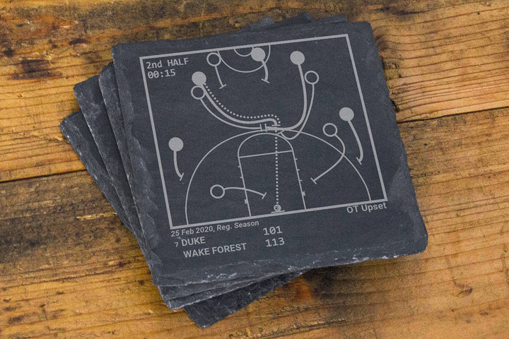 Greatest Wake Forest Basketball Plays: Slate Coasters (Set of 4)