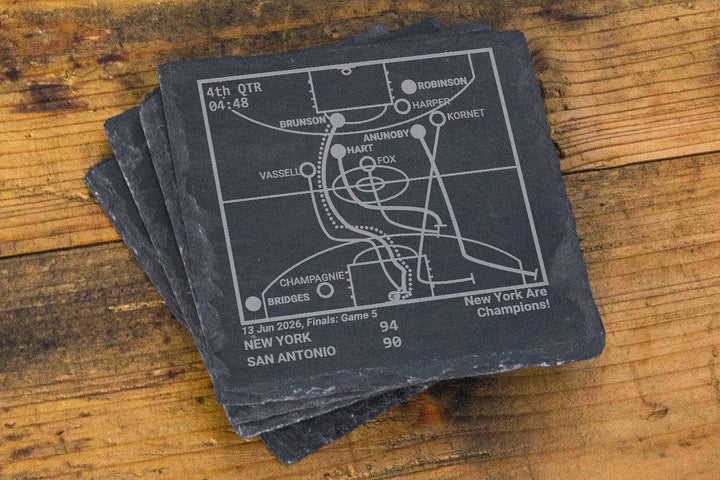 <b>2026 Champions</b> Knicks Plays: Slate Coasters (Set of 4)