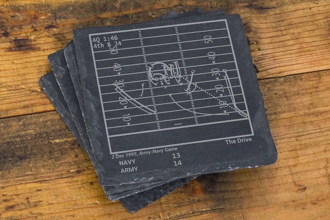 Greatest Army Football Plays: Slate Coasters (Set of 4)