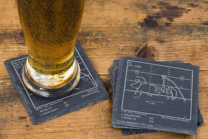 Greatest Boise State Football Plays: Slate Coasters (Set of 4)