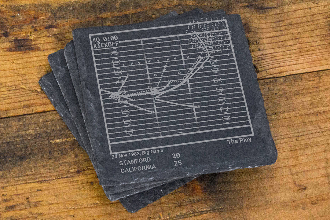 Greatest California Football Plays: Slate Coasters (Set of 4)