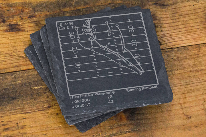 <b>2015 Champions</b> Ohio State Football Plays: Slate Coasters (Set of 4)