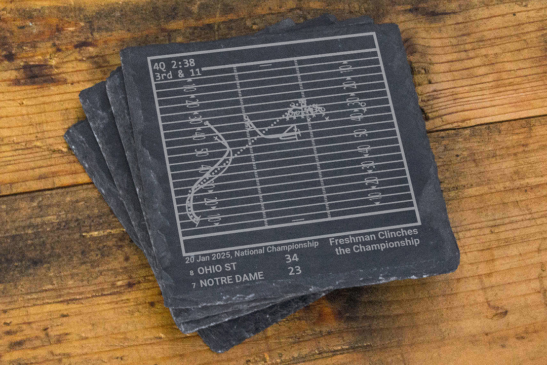 <b>2025 Champions</b> Ohio State Football Plays: Slate Coasters (Set of 4)