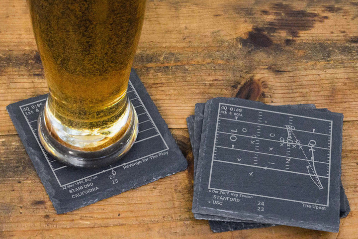 Greatest Stanford Football Plays: Slate Coasters (Set of 4)