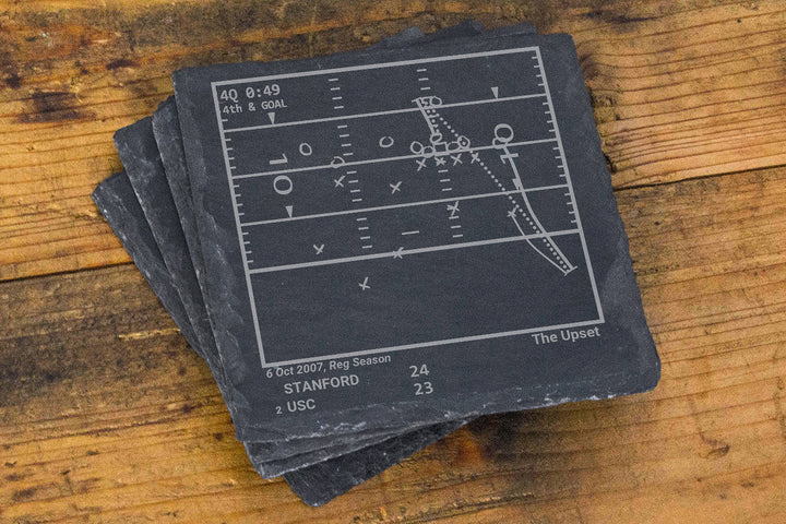 Greatest Stanford Football Plays: Slate Coasters (Set of 4)