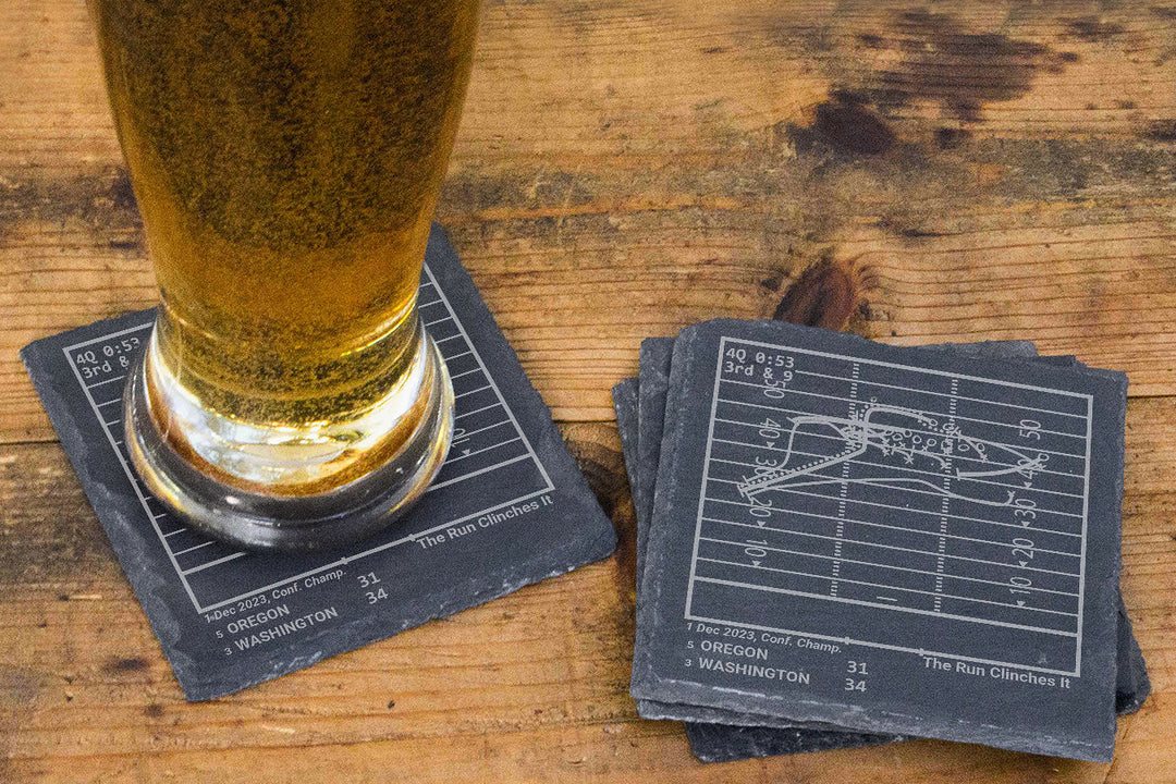 <b>2023 Champions</b> Washington Football Plays: Slate Coasters (Set of 4)