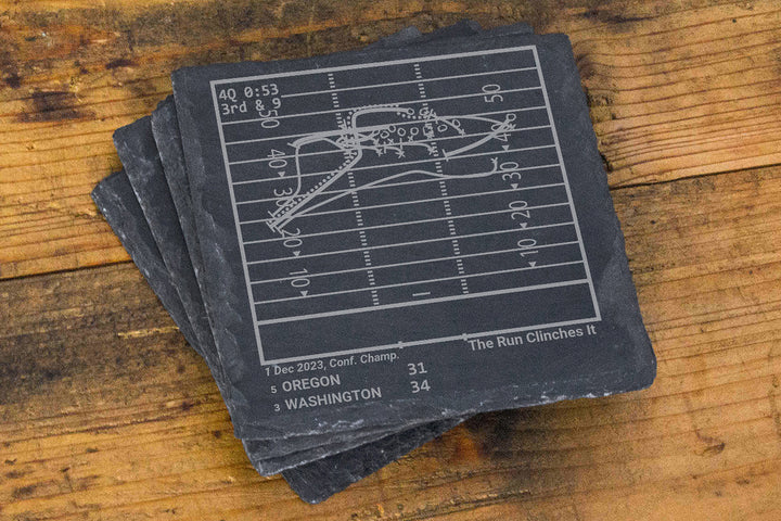 <b>2023 Champions</b> Washington Football Plays: Slate Coasters (Set of 4)