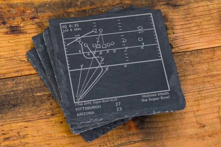 Greatest Steelers Modern Plays: Slate Coasters (Set of 4)