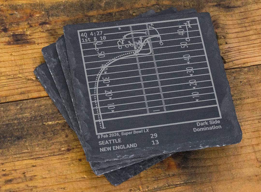 <b>Seahawks 2026 Super Bowl</b> Champions Plays: Slate Coasters (Set of 4)
