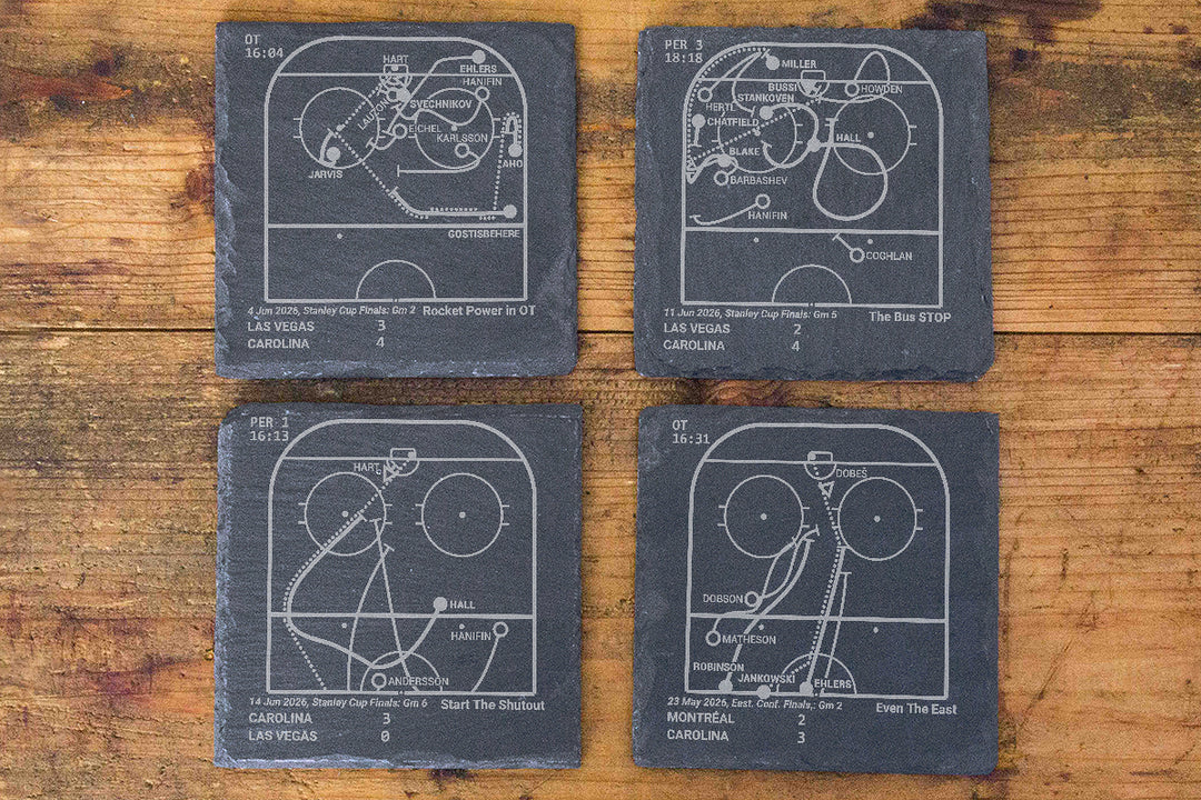 <b>2026 Champions</b> Hurricanes Plays: Slate Coasters (Set of 4)