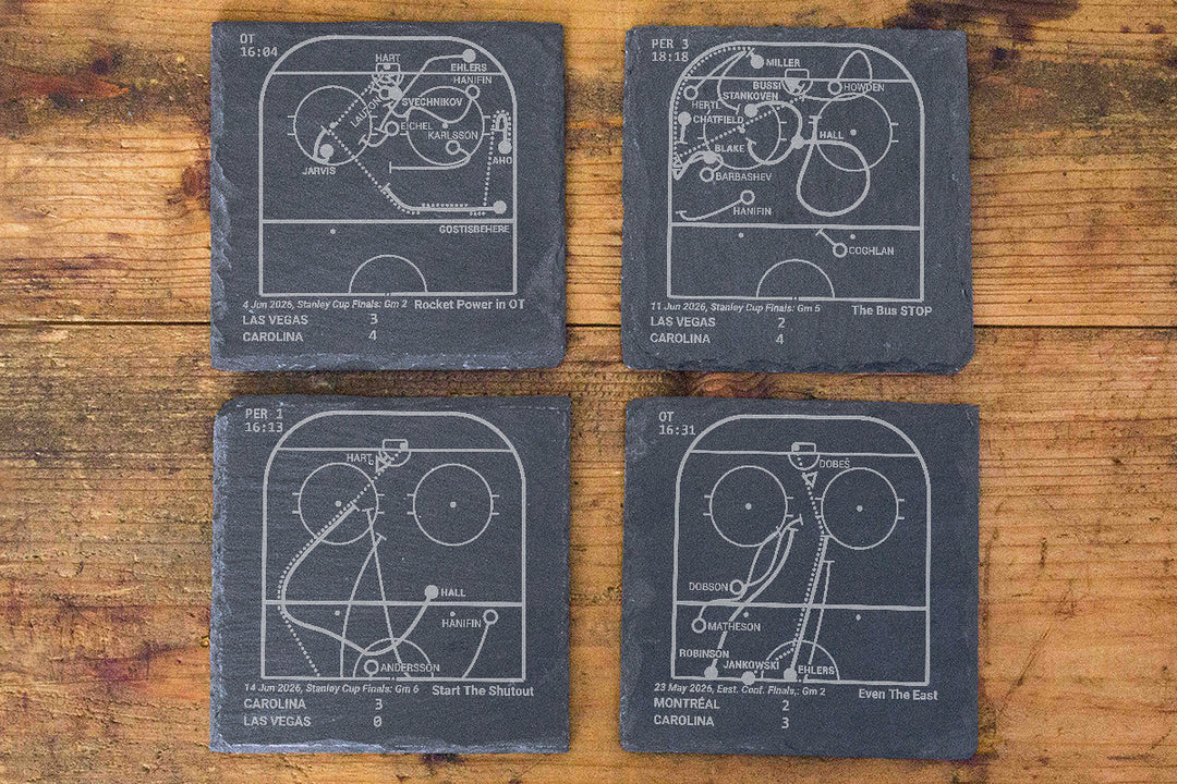 <b>2026 Champions</b> Hurricanes Plays: Slate Coasters (Set of 4)