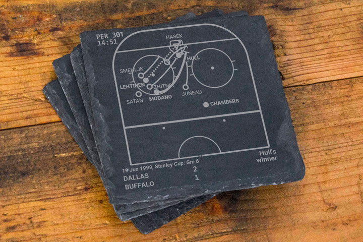 Dallas Stars Greatest Goals: Slate Coasters (Set of 4)