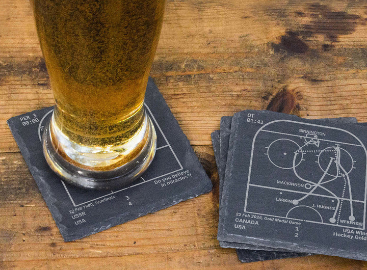 United States Men's National Hockey Team Greatest Goals: Slate Coasters (Set of 4)