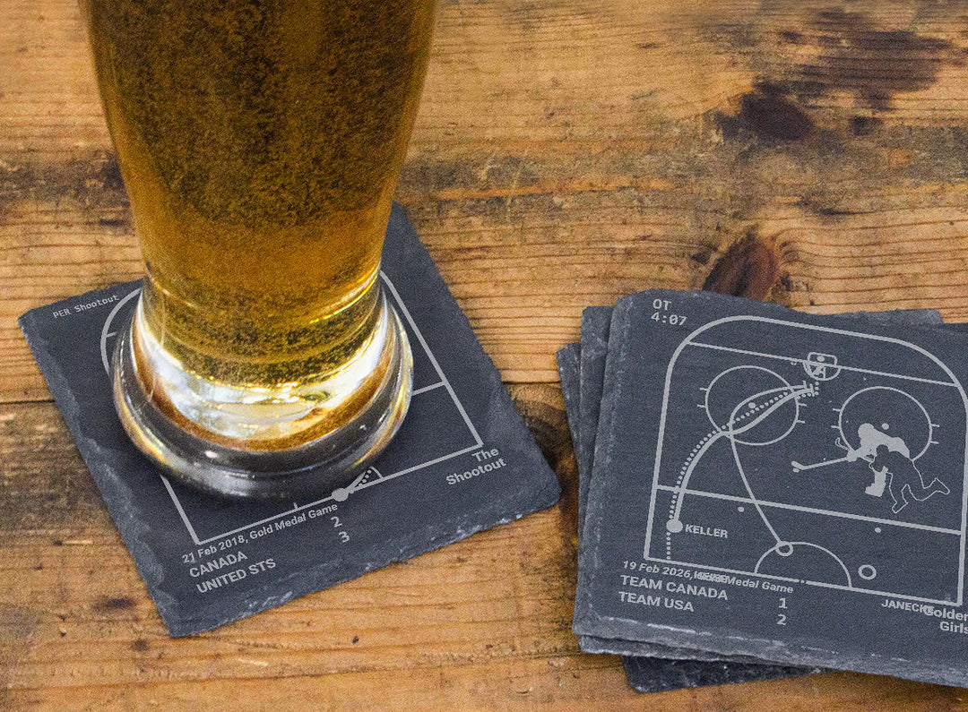 United States Women's National Hockey Team Greatest Goals: Slate Coasters (Set of 4)