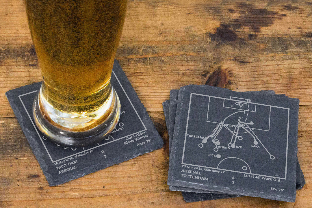 <b>2026 Champions</b> Arsenal Plays: Slate Coasters (Set of 4)