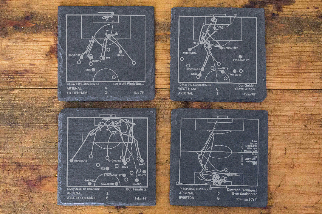 <b>2026 Champions</b> Arsenal Plays: Slate Coasters (Set of 4)