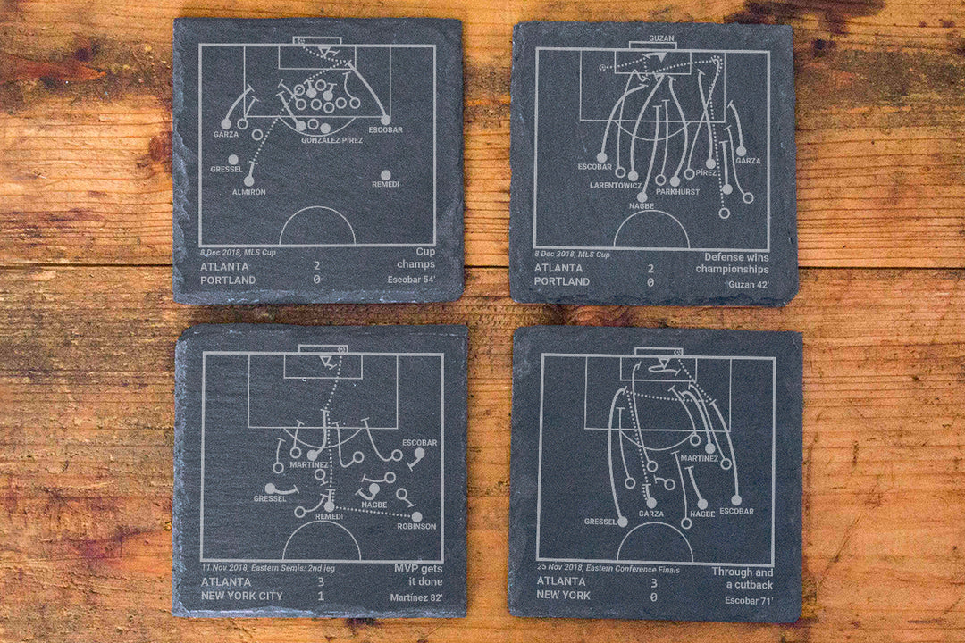 Greatest Atlanta United Goals: Slate Coasters (Set of 4)