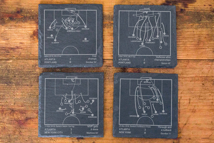 Greatest Atlanta United Goals: Slate Coasters (Set of 4)