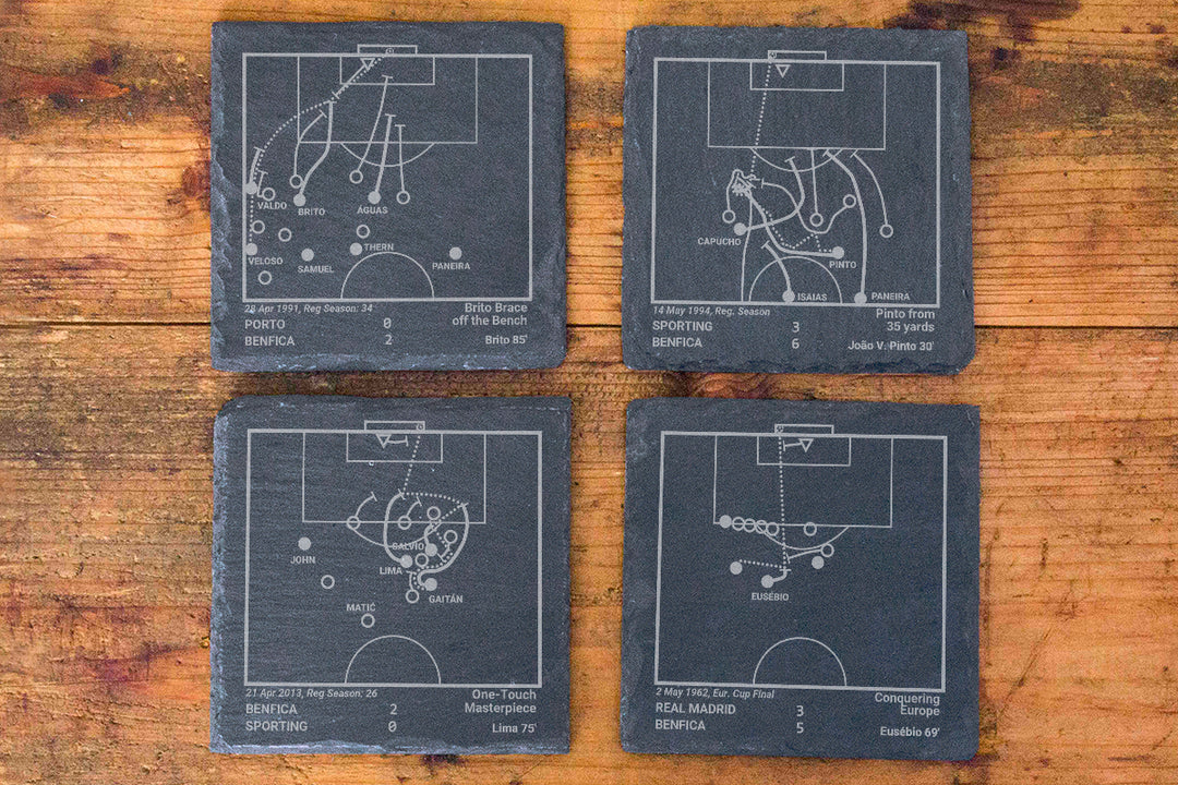 Benfica Greatest Goals: Slate Coasters (Set of 4)