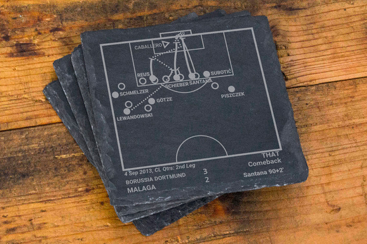 Borussia Dortmund Greatest Goals: Slate Coasters (Set of 4)