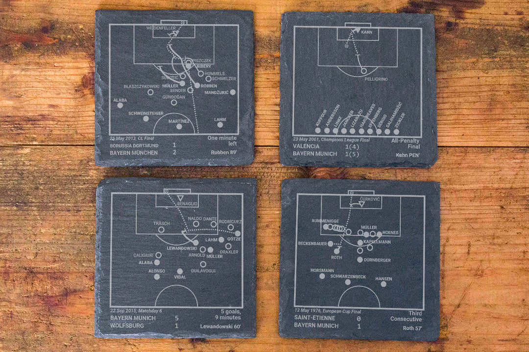 Bayern München Greatest Goals: Slate Coasters (Set of 4)