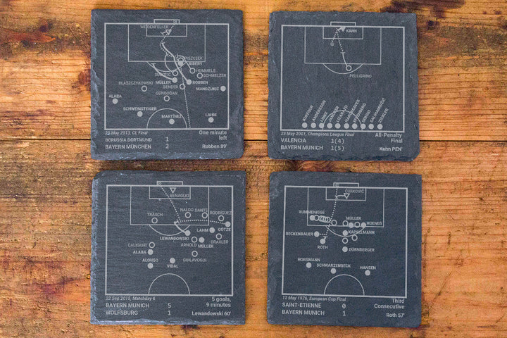 Bayern München Greatest Goals: Slate Coasters (Set of 4)