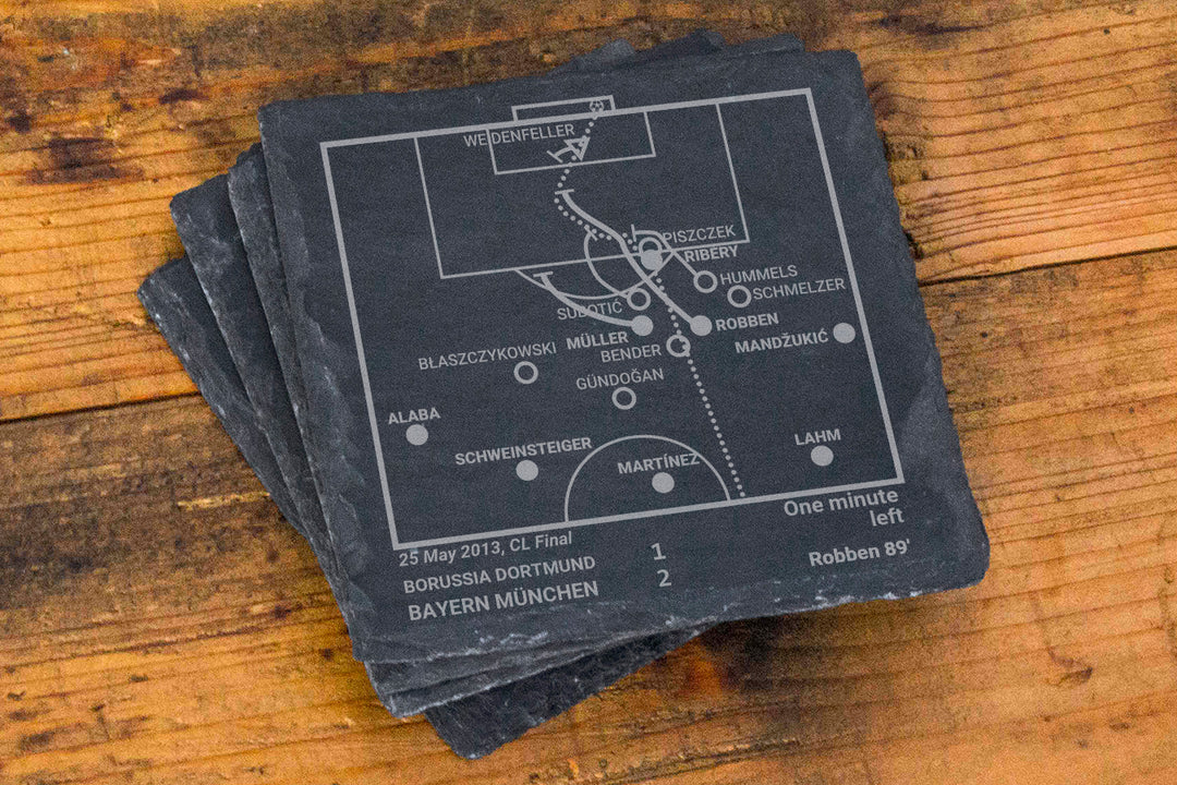 Bayern München Greatest Goals: Slate Coasters (Set of 4)