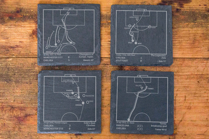 Chelsea Greatest Goals: Slate Coasters (Set of 4)