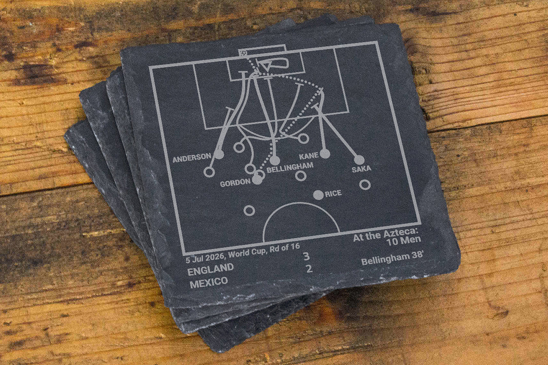 Greatest England National Team World Cup Plays: Slate Coasters (Set of 4)