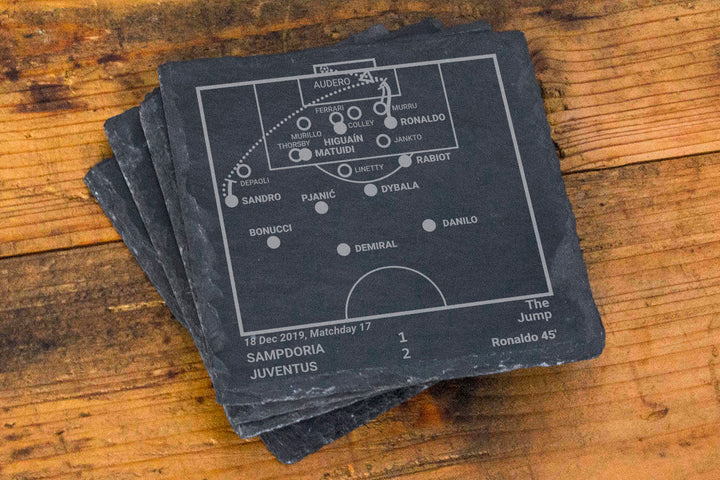 Juventus Greatest Goals: Slate Coasters (Set of 4)