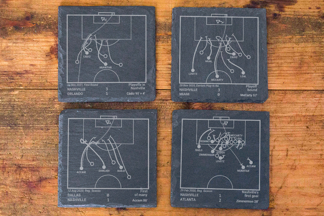 Greatest Nashville Goals: Slate Coasters (Set of 4)
