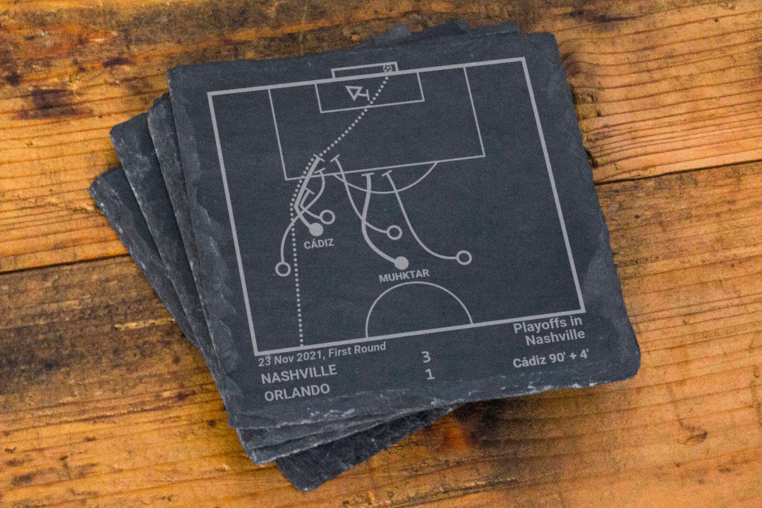 Greatest Nashville Goals: Slate Coasters (Set of 4)