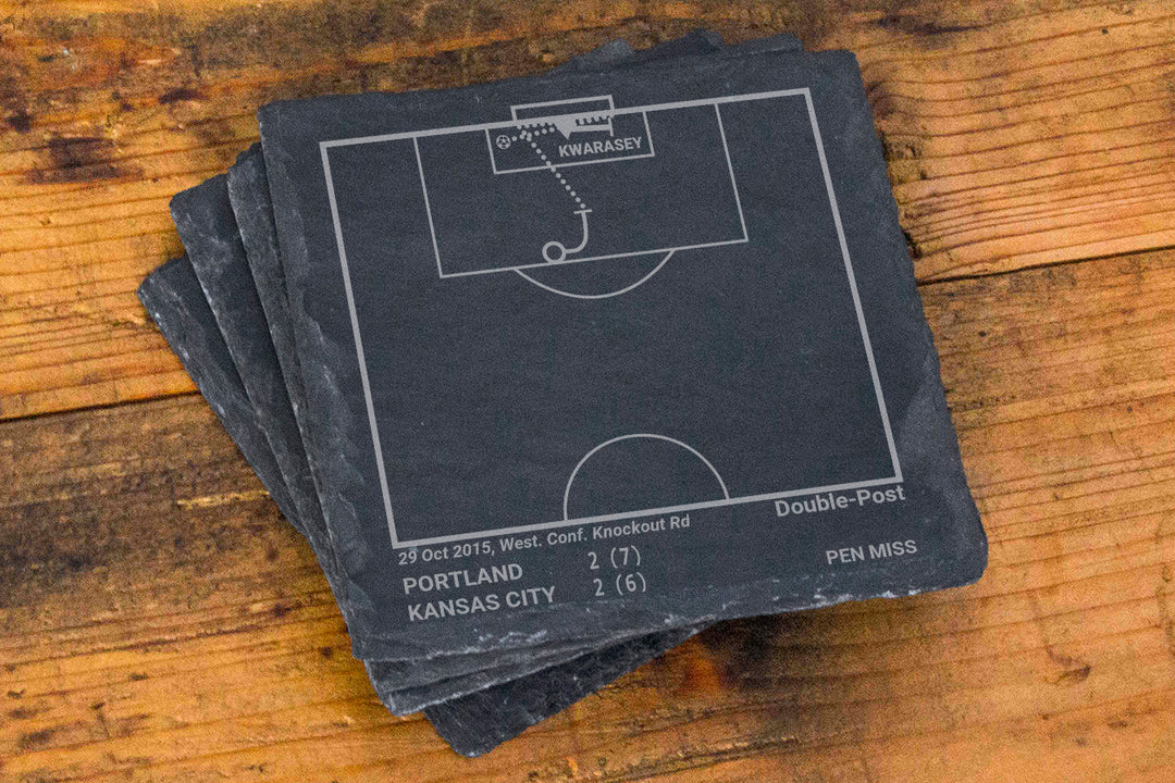 Greatest Portland Timbers Goals: Slate Coasters (Set of 4)