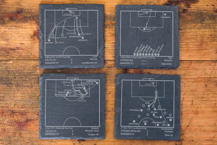 Rangers FC Greatest Goals: Slate Coasters (Set of 4)