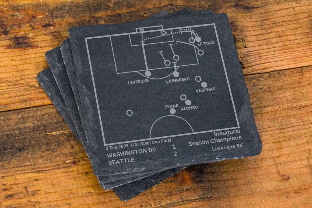 Greatest Seattle Sounders Goals: Slate Coasters (Set of 4)
