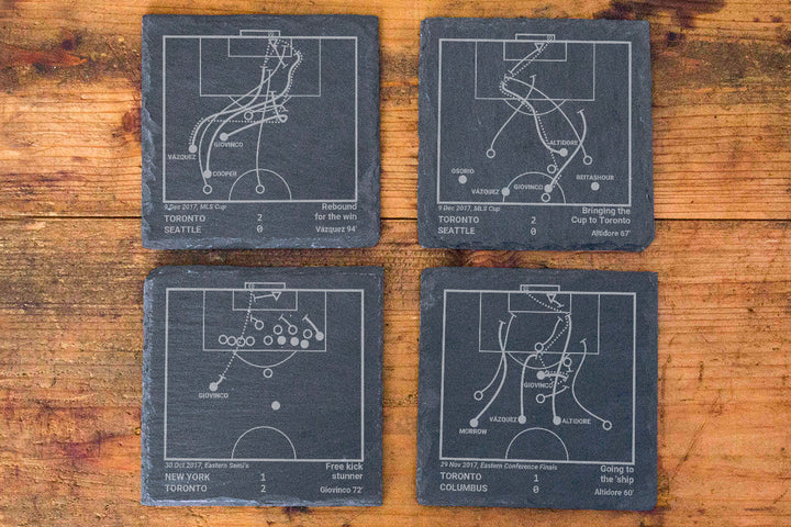 Greatest Toronto FC Goals: Slate Coasters (Set of 4)