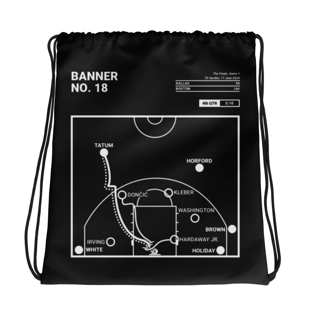 Boston Celtics Greatest Plays Drawstring Bag: BANNER NO. 18 (2024)