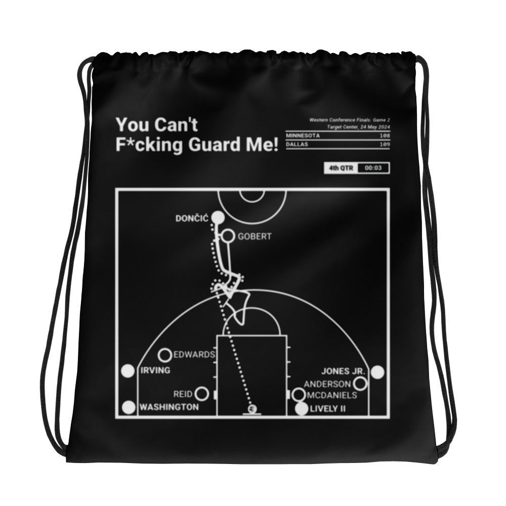 Dallas Mavericks Greatest Plays Drawstring Bag: You Can't F*cking Guard Me! (2024)