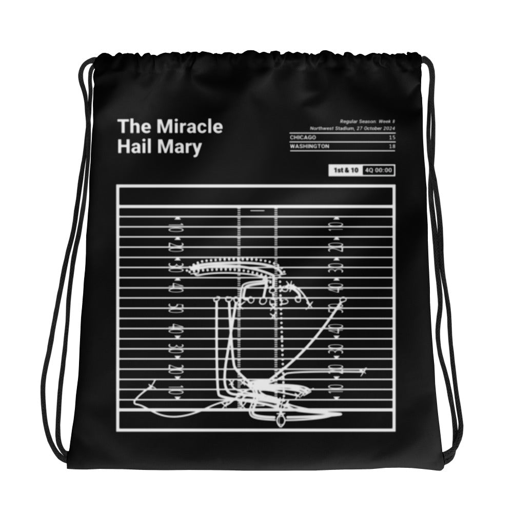 Washington Commanders Greatest Plays Drawstring Bag: The Miracle Hail Mary (2024)