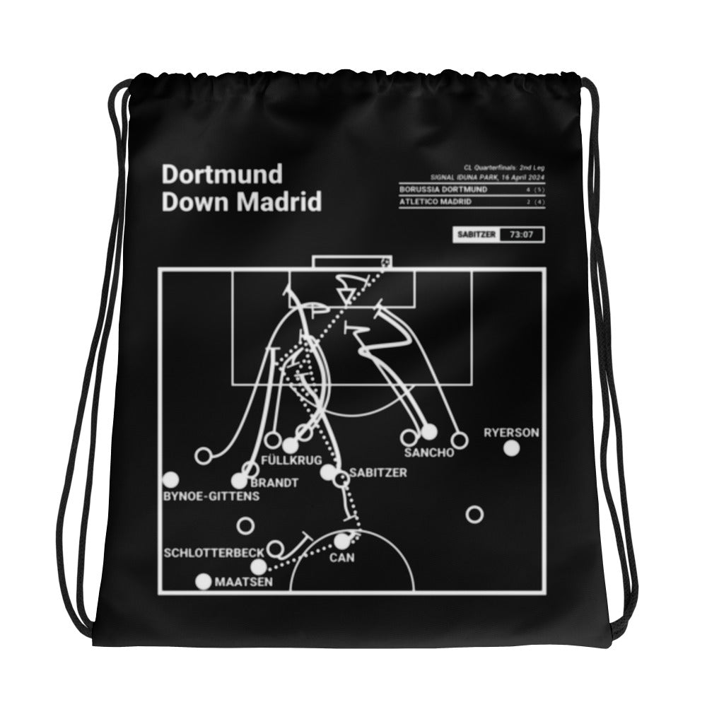 Borussia Dortmund Greatest Goals Drawstring Bag: Dortmund Down Madrid (2024)