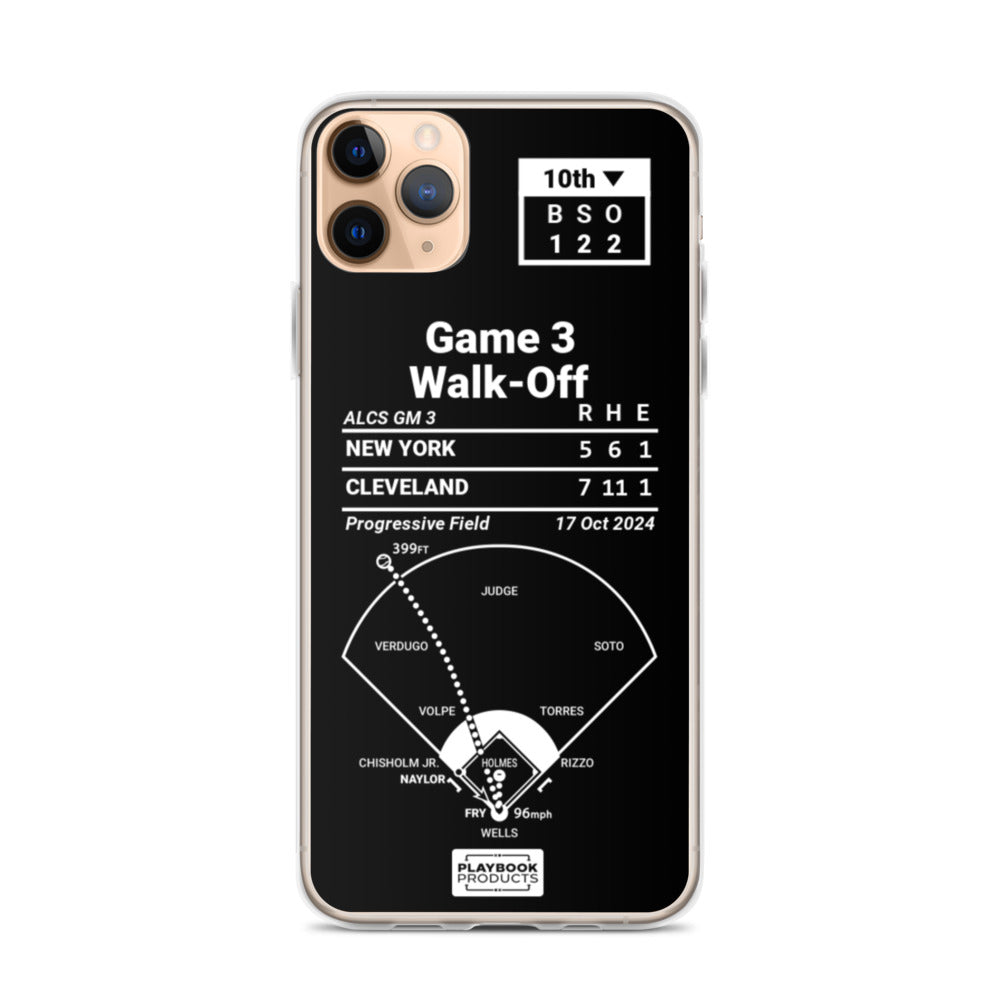 Cleveland Guardians Greatest Plays iPhone Case: Game 3 Walk-Off (2024)