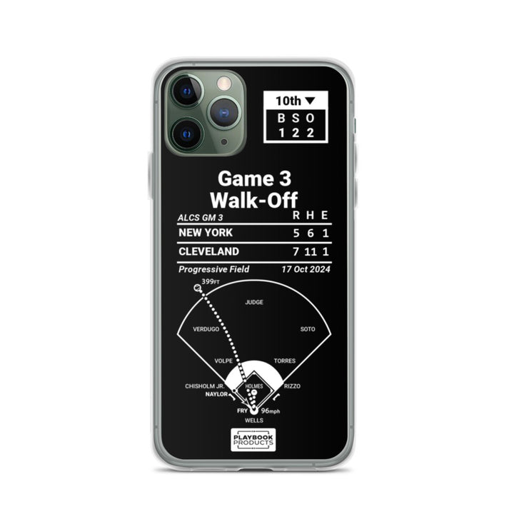 Cleveland Guardians Greatest Plays iPhone Case: Game 3 Walk-Off (2024)