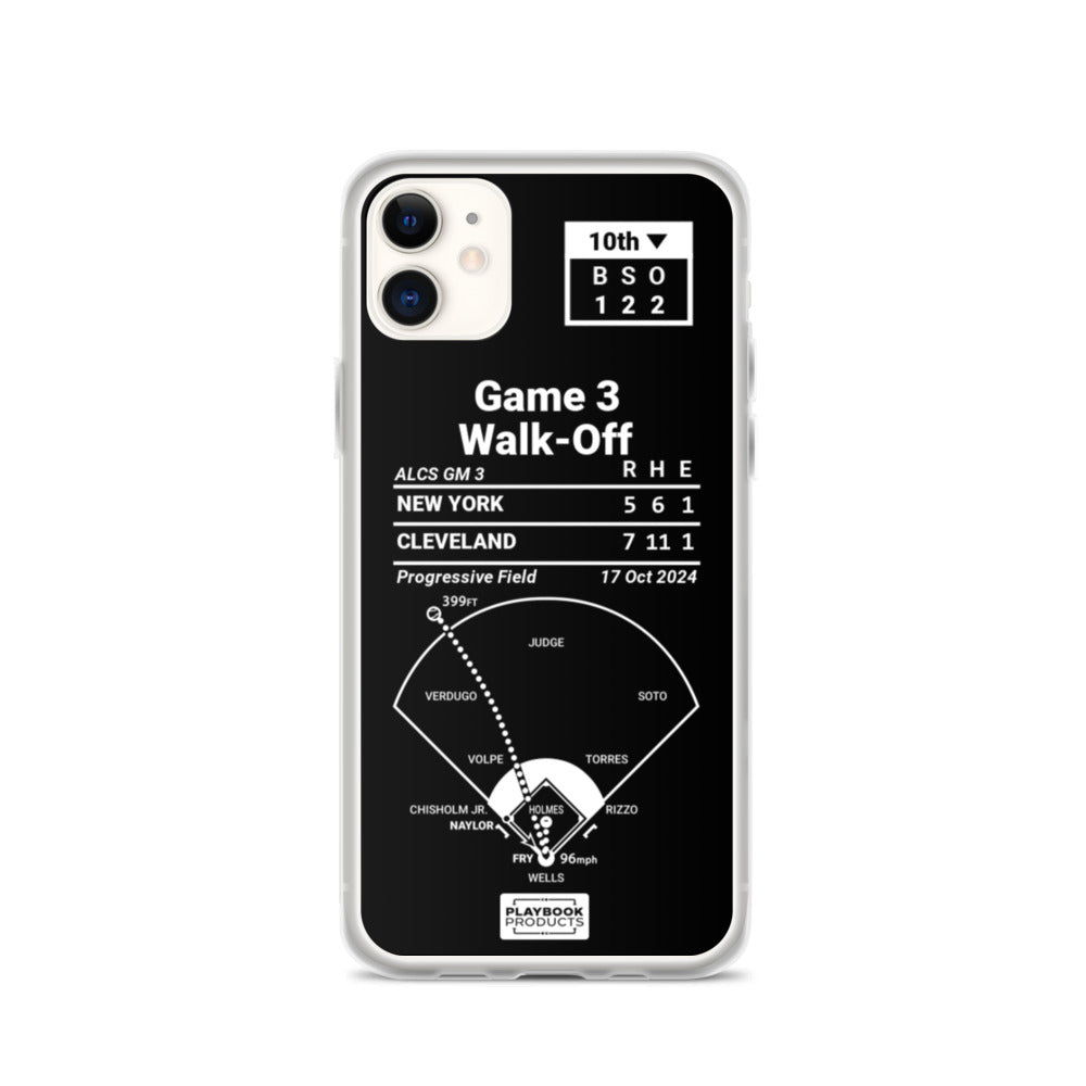 Cleveland Guardians Greatest Plays iPhone Case: Game 3 Walk-Off (2024)