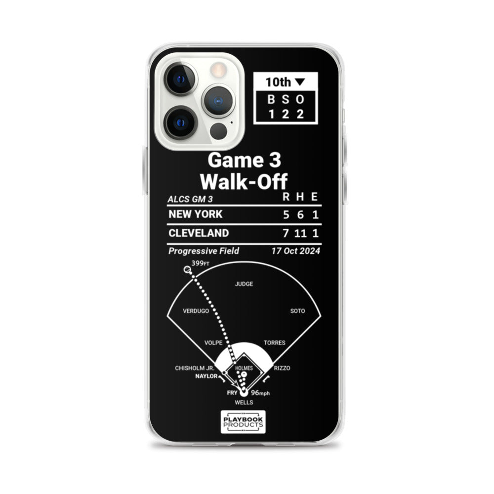 Cleveland Guardians Greatest Plays iPhone Case: Game 3 Walk-Off (2024)