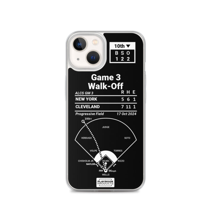 Cleveland Guardians Greatest Plays iPhone Case: Game 3 Walk-Off (2024)