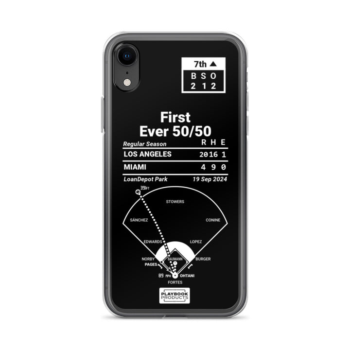 Los Angeles Dodgers Greatest Plays iPhone Case: First Ever 50/50 (2024)