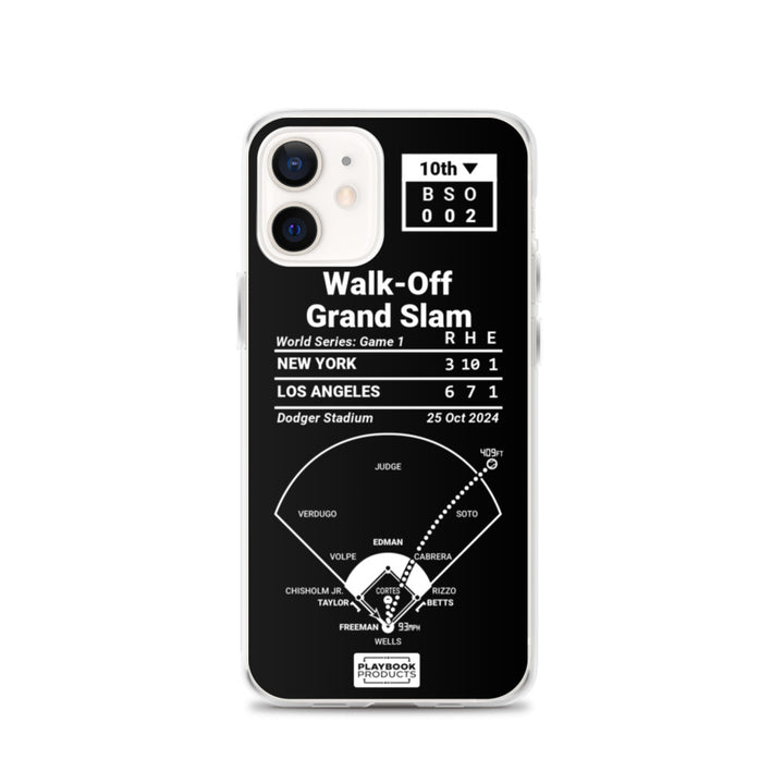 Los Angeles Dodgers Greatest Plays iPhone Case: Walk-Off Grand Slam (2024)