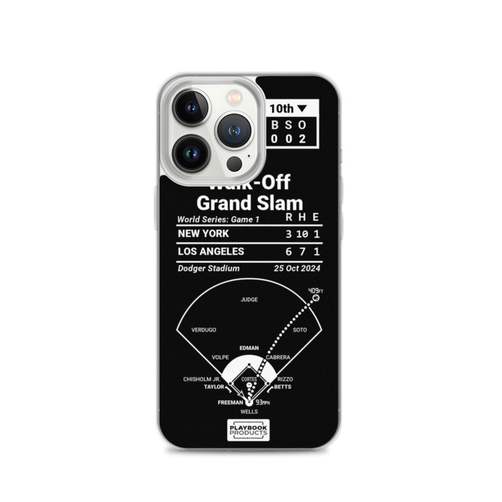 Los Angeles Dodgers Greatest Plays iPhone Case: Walk-Off Grand Slam (2024)