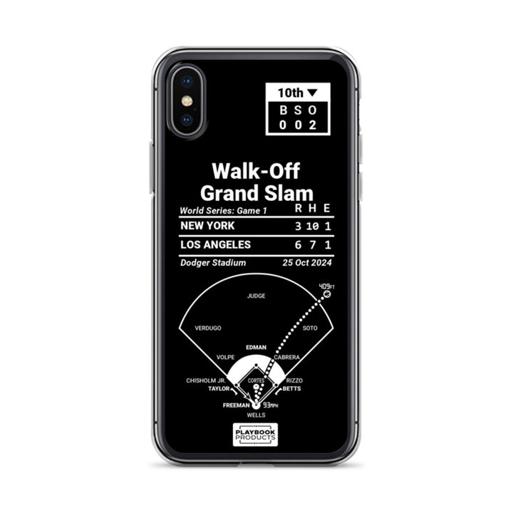 Los Angeles Dodgers Greatest Plays iPhone Case: Walk-Off Grand Slam (2024)