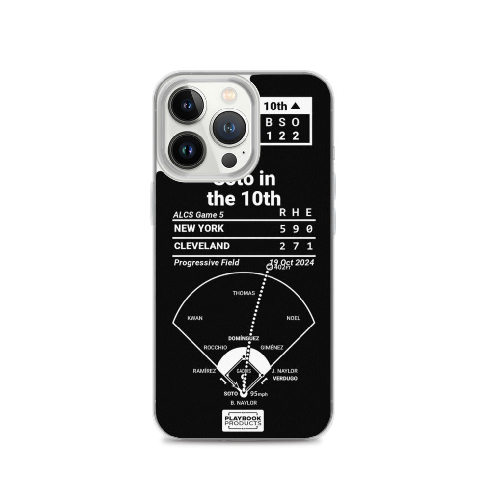 New York Yankees Greatest Plays iPhone Case: Soto in the 10th (2024)